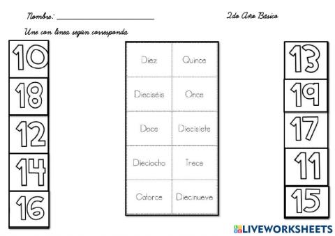 Escritura de número