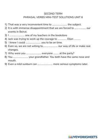 Solutions intermediate-unit 6