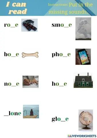 Long O Missing sounds