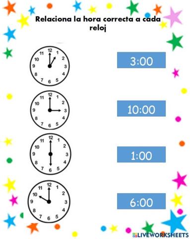 Horas del reloj