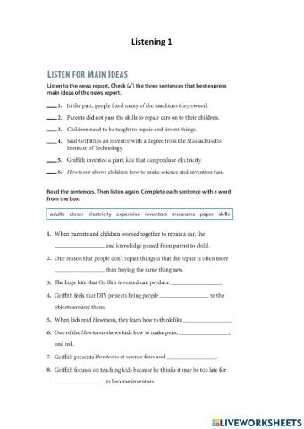 Listening 1: howtoons