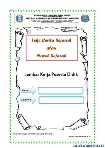 Teks Cerita Sejarah atau Novel Sejarah