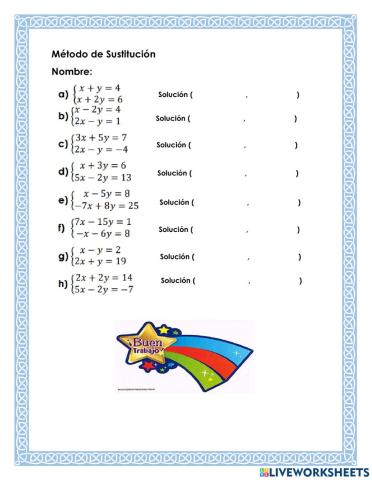 Método de sustitución