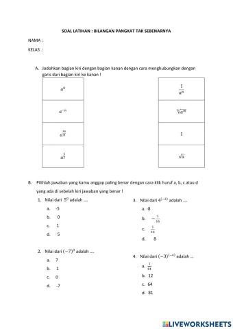 Pangkat tak sebenarnya
