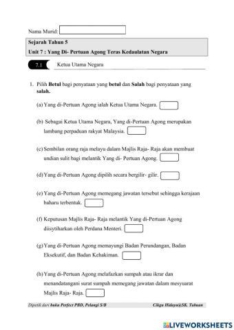Yang Dipertuan Agong Teras Kedaulatan Negara