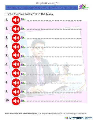 Minasro College - English listening