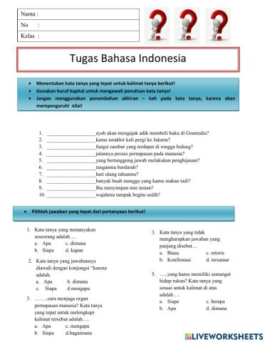 Bahasa Indonesia tema 2 subtema 1 kelas 5