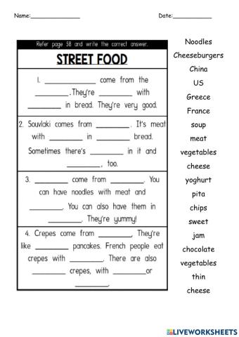 Module 6 - Street Food