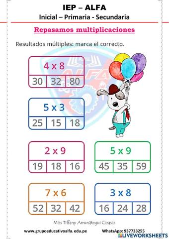 Multiplicamos