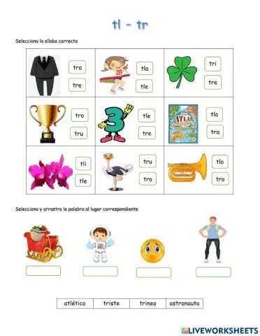 Sílabas tl y tr