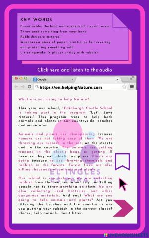 Present Progressive Reading