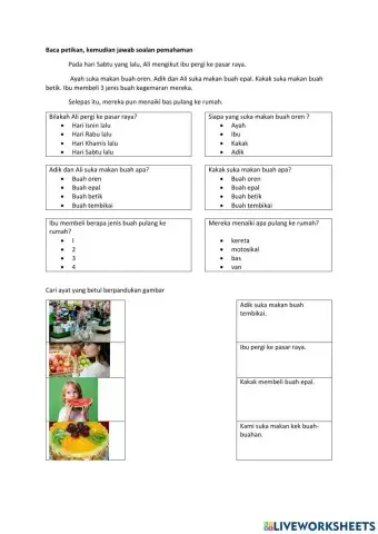 Bahasa Melayu (soalan pemahaman)