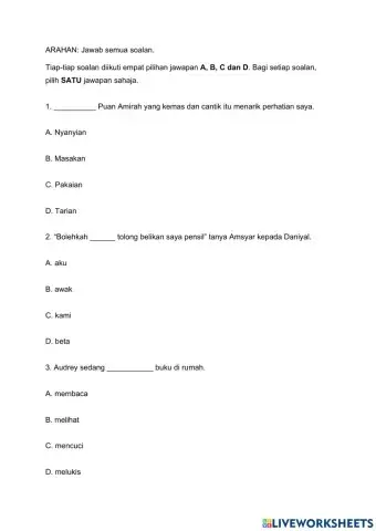 BAHASA MELAYU (Pre-school)