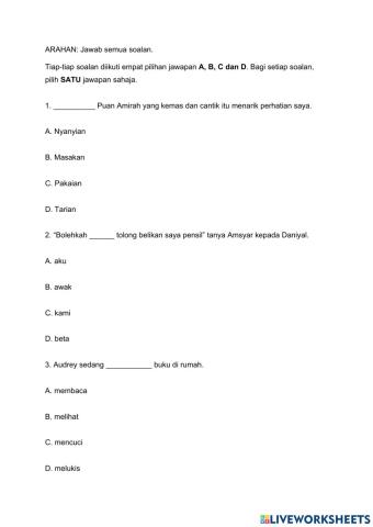 BAHASA MELAYU (Pre-school)