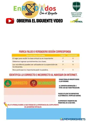 Normas para el uso del internet