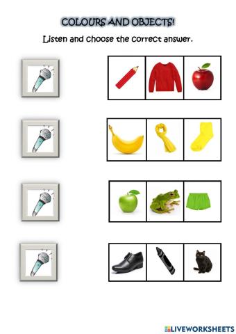 Colours and objects!