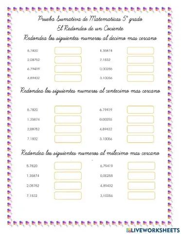 Redondeo de decimales