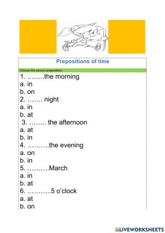 Time Prepositions