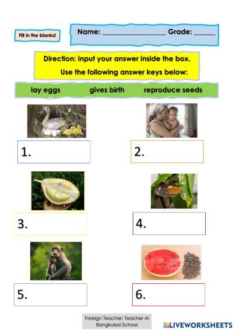 Ways of Reproduction