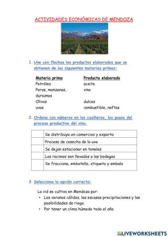 Actividades en los oasis mendocinos