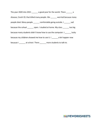 verb be writing paragraph