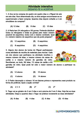 Desafio-te a... acertar