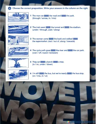 Prepositions of movement