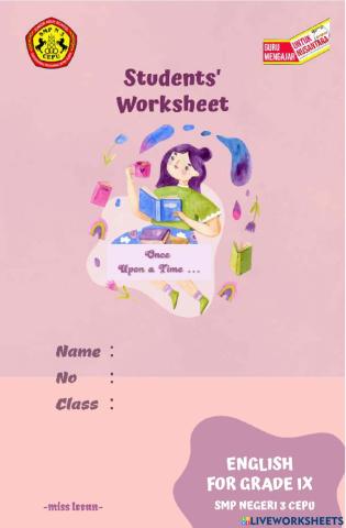 Student's Worksheet (Narrative Text)