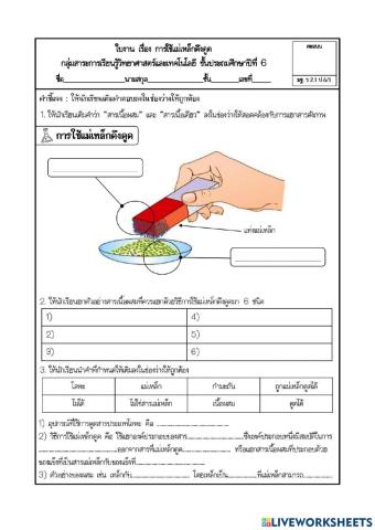 การใช้แม่เห็กดึงดูด