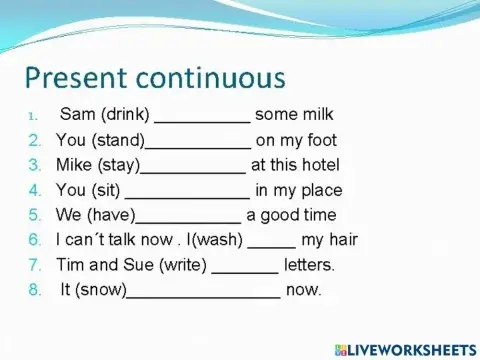 Present Continuous (Positive)