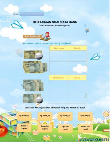 Kesetaraan Nilai Uang