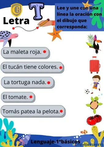 Oraciones con letra T