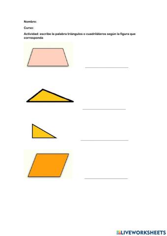 Triángulo y cuadrilátero