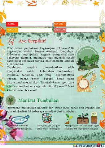 LKPD Manfaat Tumbuhan