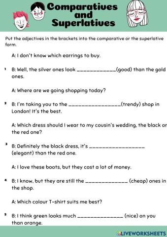 Comparatives and superlatives