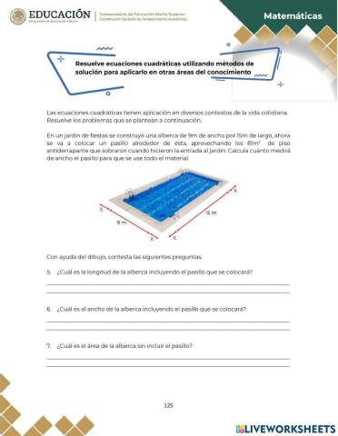 8. Ecuaciones cuadráticas