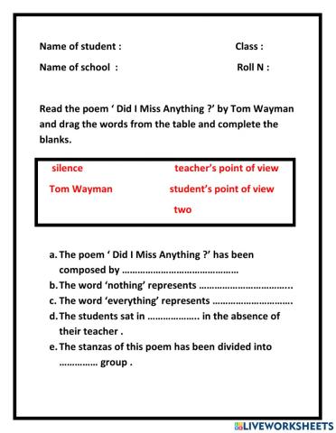 Drag the word and complete the sentence