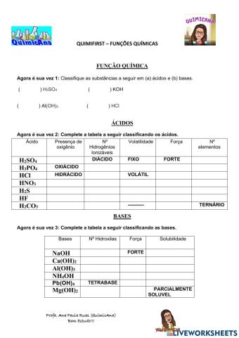 Quimifirst - Funções Inorgânicas