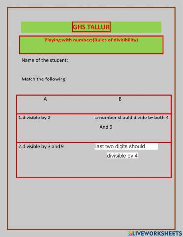 Playing with numbers