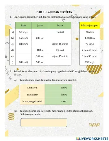 Laju dan Pecutan Part 2