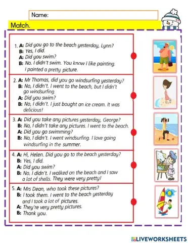 Activities on the beach