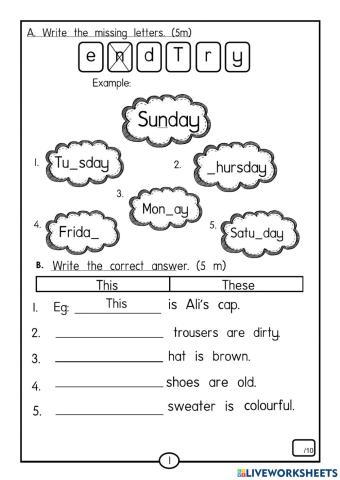 Year 2 Mid Year Assessment