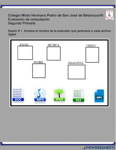 Evaluacion de Computacion 2do Primaria