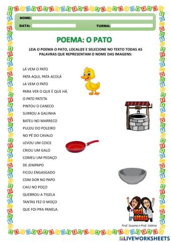 Poema: O Pato