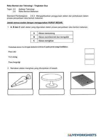 RBT T2 Reka Bentuk Makanan