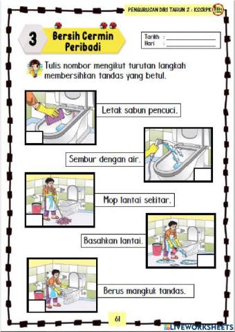 Menunjukkan Cara Menjaga Kebersihan Bilik Mandi Dan Tandas