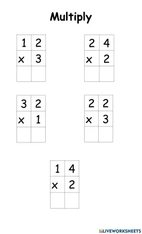 Multiplication without regrouping