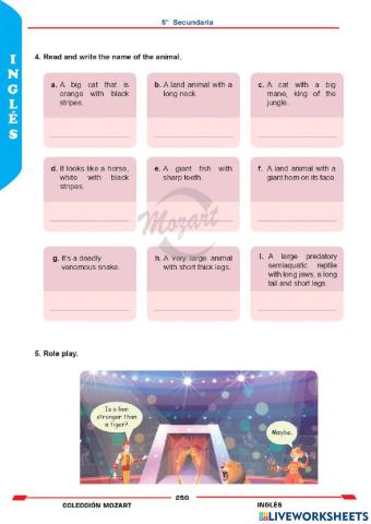 Unidad 5 - inglés 5°