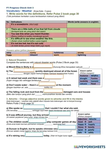 Unit 3 (Wild Weather