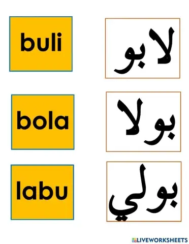 Jawi preschool (perkataan suku kata terbuka)